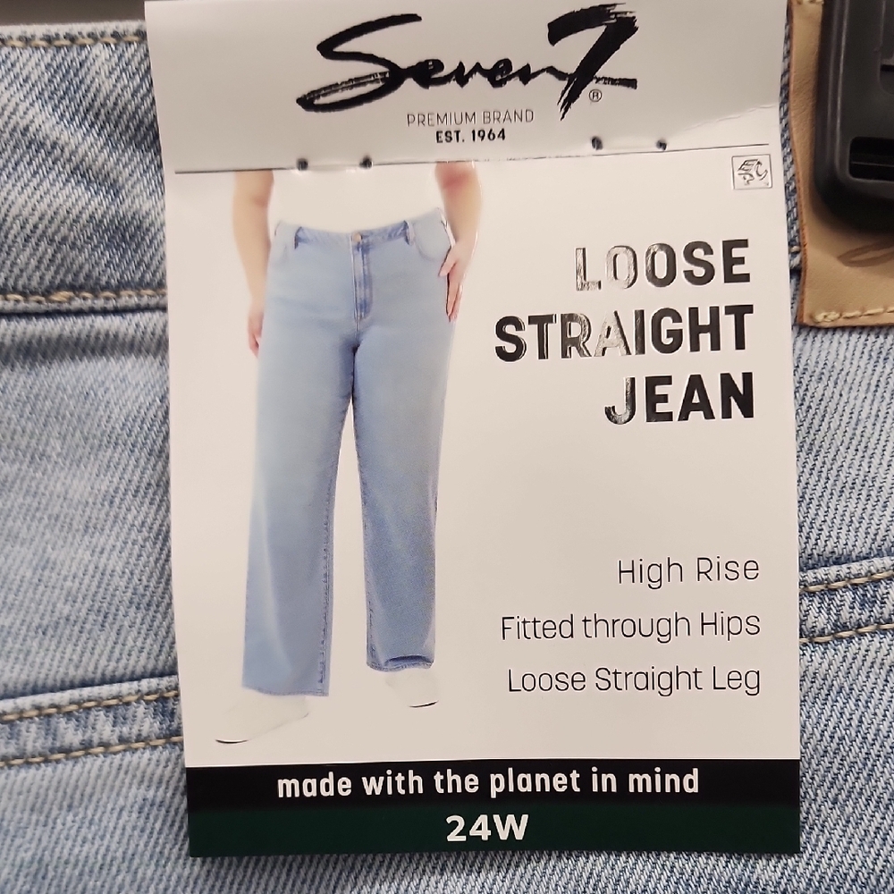 Seven7 Women's Relaxed Light Blue Jeans - Picture 4 of 4